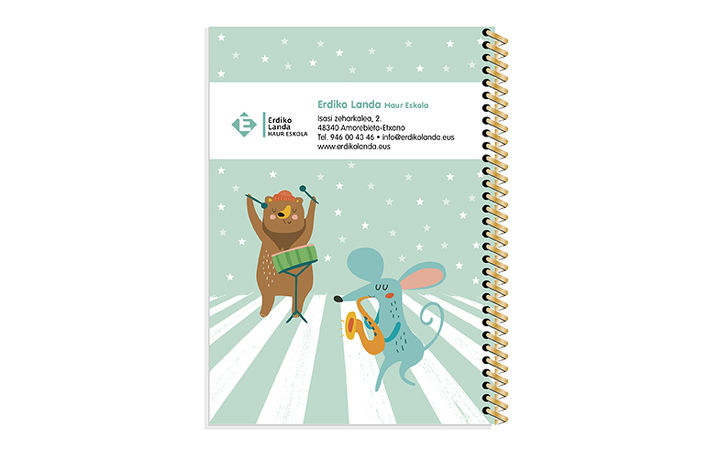 Contraportada de la agenda infantil