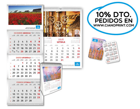 Calendarios personalizados corporativos 2024